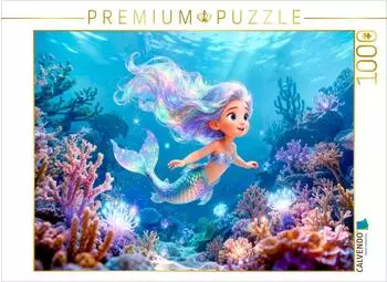 Calvendo Puzzle &bdquo;Mystische Meerjungfrau Sternzeichen" Fantasy, 1000 Teile, 64x48cm