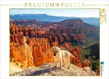 Calvendo Puzzle "Besuch im Bryce Canyon mit Labrador" 1000 Teile, 64x48cm