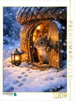 Calvendo Puzzle &bdquo;Das Eichh&ouml;rnchen &ouml;ffnet sein Zuhause" 1000 Teile 64x48cm