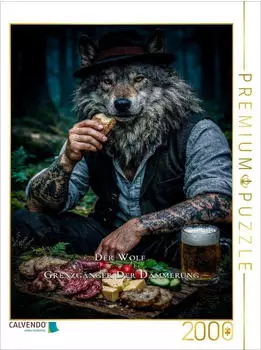 Calvendo Puzzle &bdquo;Der Wolf &ndash; Grenzg&auml;nger der D&auml;mmerung" 2000 Teile, 90x67cm
