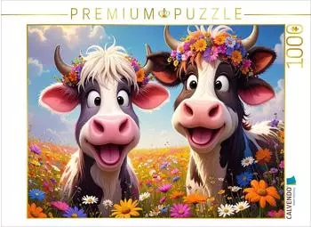 Calvendo Puzzle &bdquo;Zwei s&uuml;&szlig;e K&uuml;he zum Knuddeln" 1000 Teile, 64&times;48cm