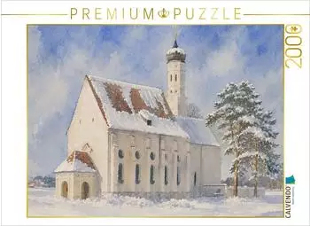 Calvendo Puzzle St. Colomann bei F&uuml;ssen im Winter, 2000 Teile, 90&times;67cm