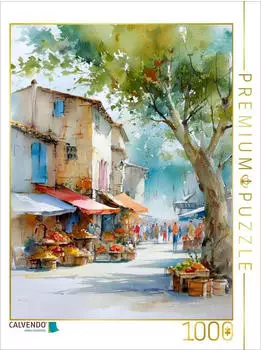 Calvendo Puzzle "Samstagmorgenmarkt mit frischen Köstlichkeiten" 1000 Teile, 64x48cm