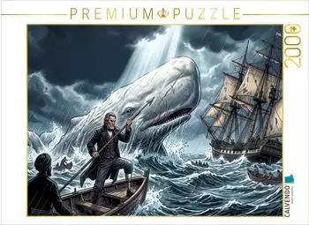 Calvendo Puzzle &bdquo;Ahab stellt sich dem wei&szlig;en Wal | Moby-Dick" 2000 Teile 90&times;67cm