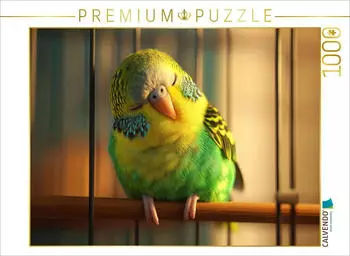 Calvendo Puzzle &bdquo;Nickerchen Wellensittich im Traumland" 1000 Teile, 64&times;48cm