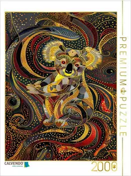 Calvendo Puzzle Aboriginal Koala Kunst, geometrische Muster, 2000 Teile, 90×67cm