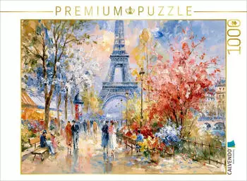 Calvendo Puzzle &bdquo;Ein Spaziergang zum Eiffelturm", 1000 Teile, 64&times;48cm