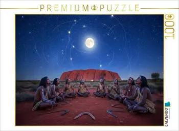 Calvendo Puzzle "Aborigines im Altertum und die Traumzeit" 1000 Teile 64×48cm