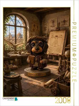 Calvendo Puzzle "Dackel als Leonardo da Vinci" 2000 Teile, 90&times;67cm