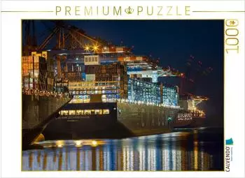 Calvendo Puzzle &bdquo;Containerschiff CMA CGM Jacques Saade", 1000 Teile, 64&times;48cm