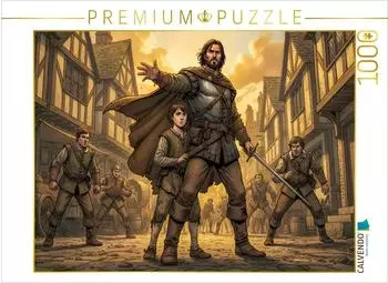 Calvendo Puzzle "Miles Hendon stellt sich sch&uuml;tzend vor Edward" 1000 Teile, 64&times;48cm
