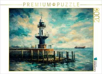 Calvendo Puzzle Leuchtturm Brunsbüttel Mole 1, 2000 Teile, 90×67cm