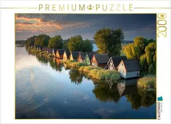 Calvendo Puzzle "Bootsh&auml;user an der M&uuml;ritz" 2000 Teile, 90&times;67cm