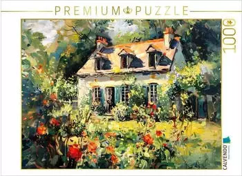 Calvendo Puzzle "Idyllisches Landhaus mit Blauregen Pergola" 1000 Teile 64&times;48cm