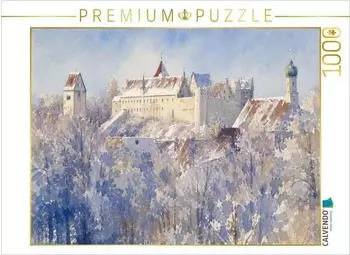 Calvendo Hohes Schloss F&uuml;ssen im Aquarellstil, Puzzle 1000 Teile