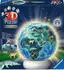 Ravensburger 3D Puzzle-Ball Nachtlicht Erde mit Tiermotiven (12008055)