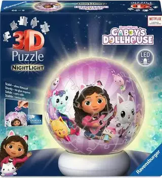 Ravensburger 3D Puzzle-Ball Nachtlicht Gabbys Dollhouse (12008059)