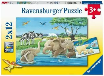 Ravensburger Tierkinder aus aller Welt 2 x 12 Teile