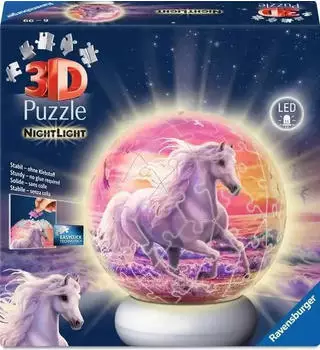 Ravensburger 3D Puzzle-Ball Nachtlicht Pferde am Strand (12008054)