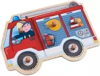 HABA 304594, HABA Greifpuzzle Feuerwehrauto | ab 12+ Monate | Puzzles bunt