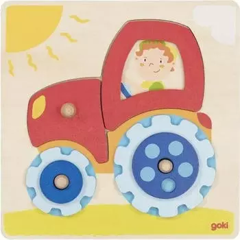 Goki Steckpuzzle Traktor