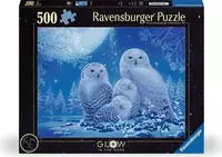 Ravensburger Puzzle "Glow in the Dark, Eulen im Mondschein" Made in Germany