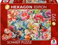 Schmidt Spiele Puzzle "Hexagon Edition, Gro&szlig;e Bl&uuml;ten" Made in Germany