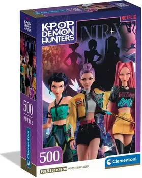 Clementoni K-Pop Demon Hunters 500 pcs + Poster