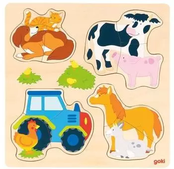 Goki Einlegepuzzle Bauernhoftiere