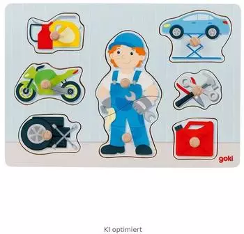 Goki Steckpuzzle Automechaniker (57407)