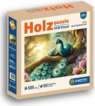 HCM Kinzel Holzpuzzle - Mystischer Pfau (55243)