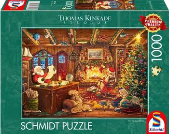Schmidt Spiele Thomas Kinkade Santa pr&uuml;ft die Wunschliste (58794)
