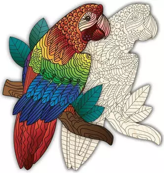 Philos Artefakt Holzpuzzle 2in1 Papagei (9082)