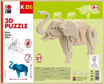 Marabu Kids - 3D Puzzle Elefant (0317000000024)
