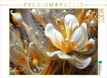 Calvendo Zartes Geflecht - edle Bl&uuml;ten in orange und gold