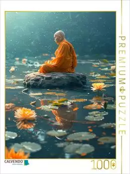 Calvendo Klang der Stille - buddhistischer M&ouml;nch meditiert im See