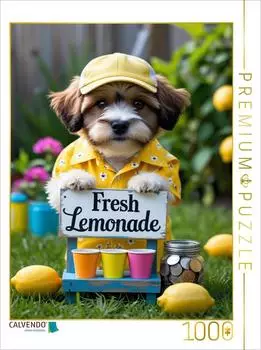 Calvendo Hund verkauft Limonade - sommerlich, s&uuml;&szlig; und originell