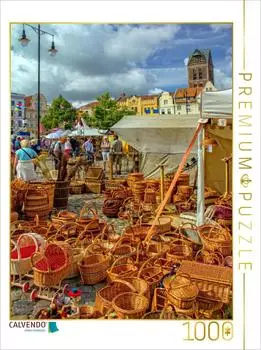 Calvendo Wochenmarkt auf dem Wismarer Marktplatz