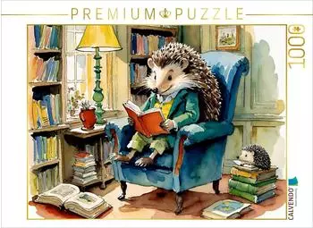 Calvendo Herr Igel liest ein Buch