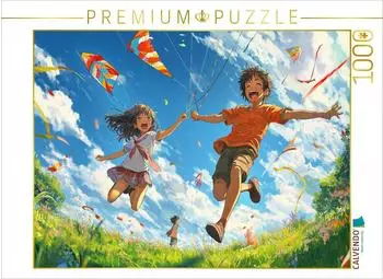 Calvendo Fr&ouml;hliche Anime-Kinderszene - Drachensteigen im sonnigen Fr&uuml;hling