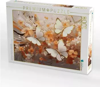Calvendo Schmetterlinge auf edlen Bl&uuml;ten in Orange und Gold
