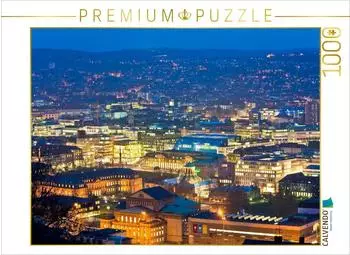 Calvendo Blick auf die Innenstadt von Stuttgart bei Nacht