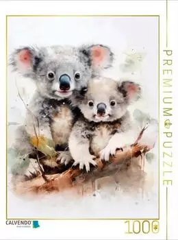 Calvendo Knuddelige Koalafamilie in Acrylfarbe