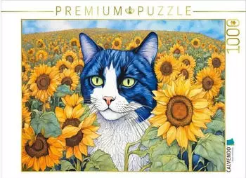 Calvendo Katze im Sonnenblumenfeld