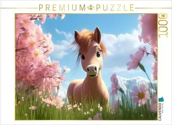 Calvendo Pony Dreamy unter bl&uuml;henden B&auml;umen