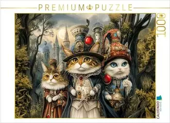 Calvendo Drei Katzen in der Steampunkwelt