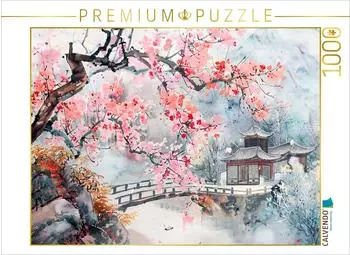 Calvendo Chinesischer Tempel zur Kirschbl&uuml;te als Tuschezeichnung
