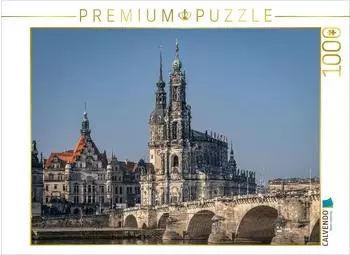 Calvendo Die Hofkirche von Dresden mit Blick vom Altst&auml;dter Elbufer
