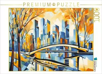 Calvendo Spiegelnde Skyline im farbenfrohen Herbst