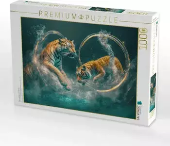 Calvendo Tiger springen durch Ringe